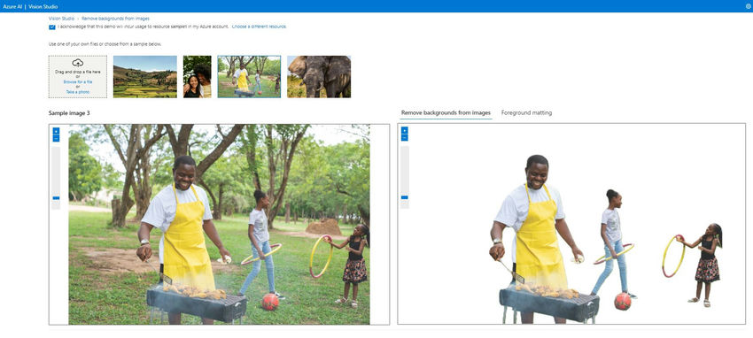 Remove backgrounds from images