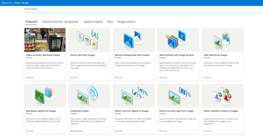 Vision Studio Capabilities