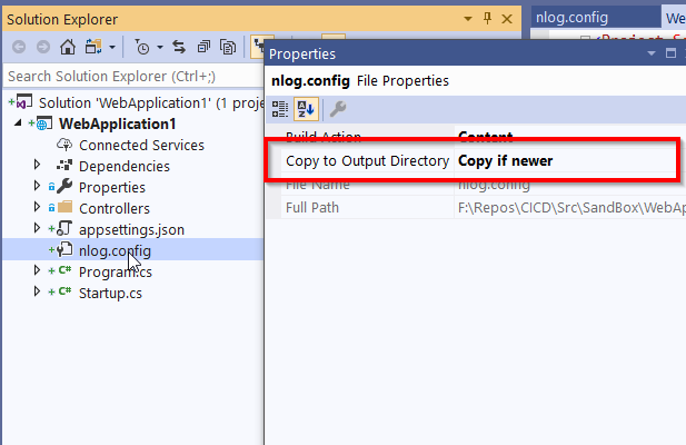 NLog With/Without AWS CloudWatch in .Net Core