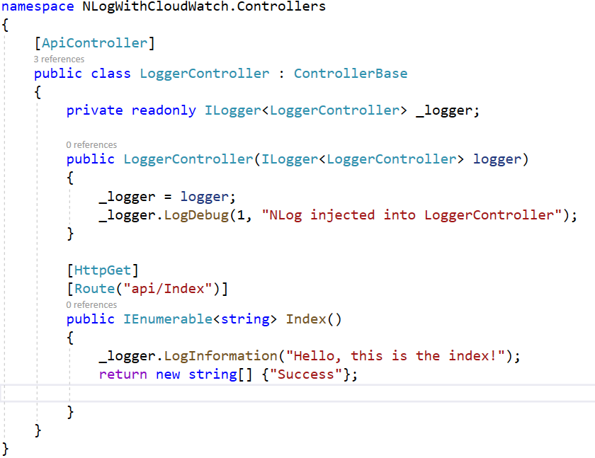 NLog With/Without AWS CloudWatch in .Net Core