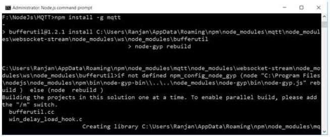 Install MQTT node.js library