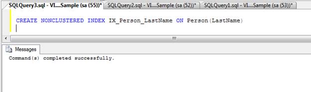 Non Cluster Index In SQL Servers