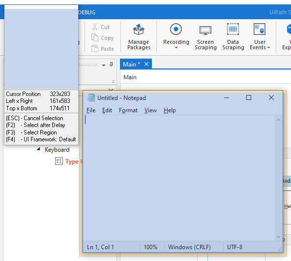Notepad Automation Using UiPath Studio