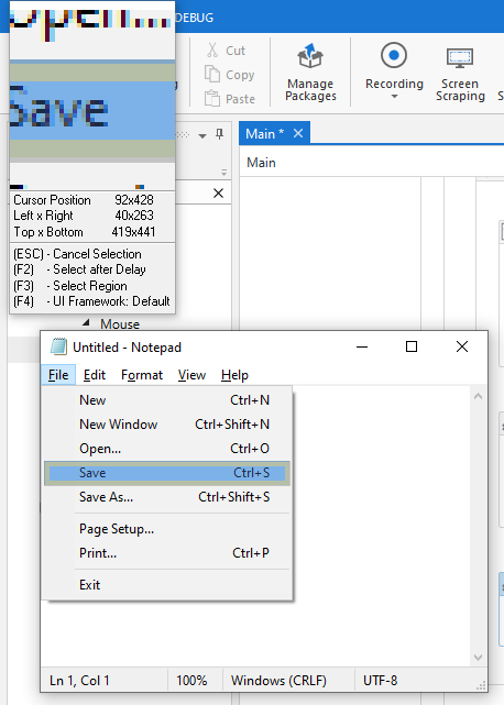 Notepad Automation Using UiPath Studio