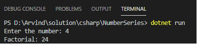 Number Series Codes Using C#