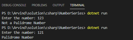 Number Series Codes Using C#