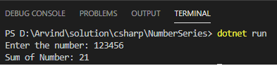 Number Series Codes Using C#