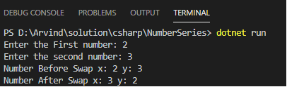 Number Series Codes Using C#
