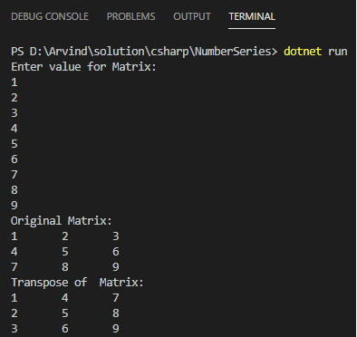 Number Series Codes Using C#