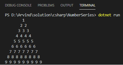 Number Series Codes using C#