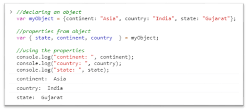 Object Destructuring In JavaScript