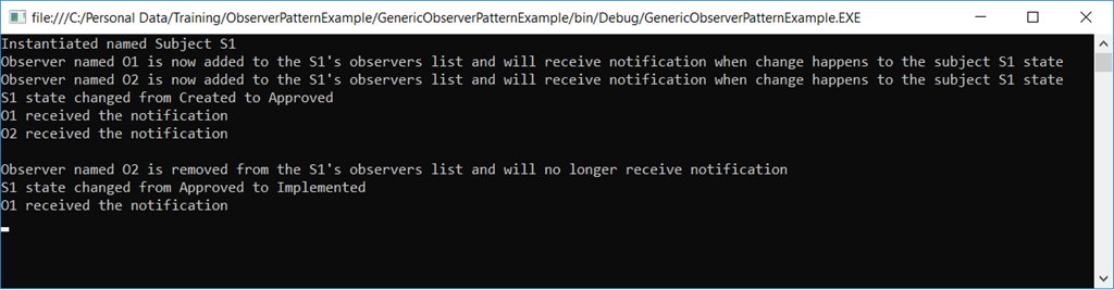 Observer Pattern - Implementation In .Net Framework