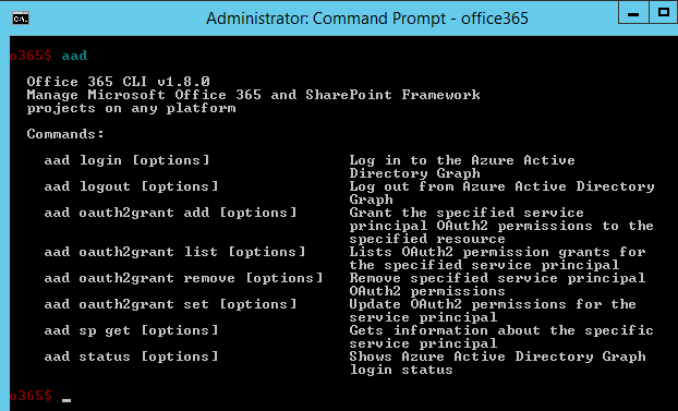 Office 365 CLI Overview