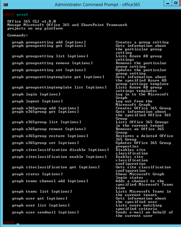 Office 365 CLI Overview