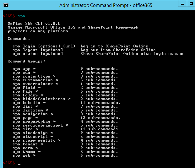 Office 365 CLI Overview