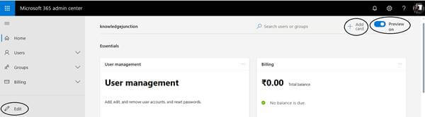 Office 365 New Admin Center Preview