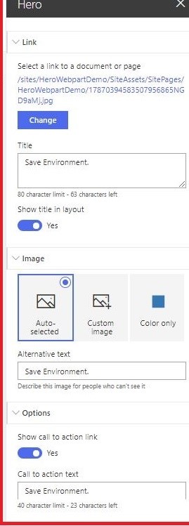 Office 365 - SharePoint Online - Exploring OOB Hero Webpart