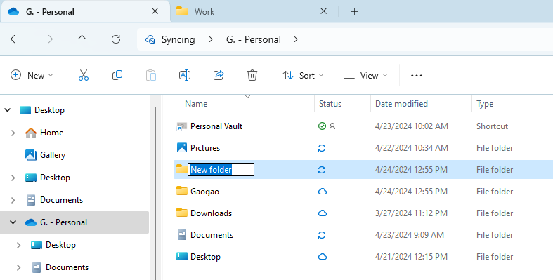 Add Folder/File into OneDrive