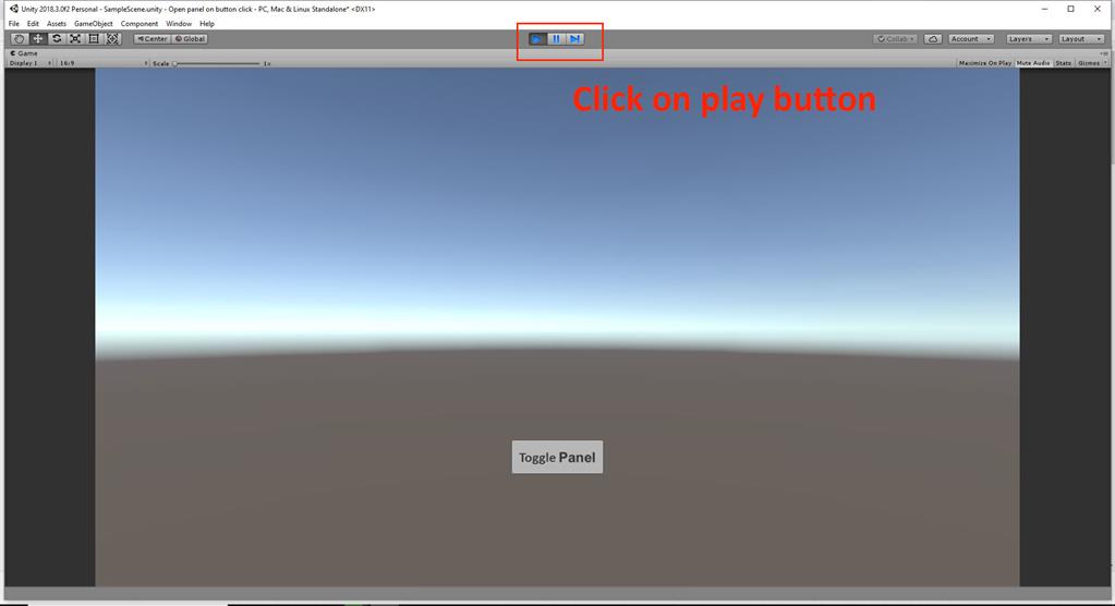 Open Panel On Button Click Using C# Script In Unity