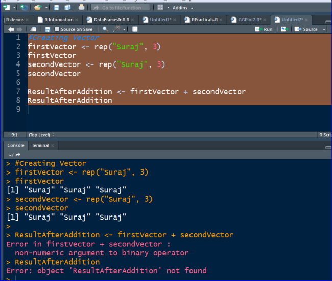 r assignment in vector