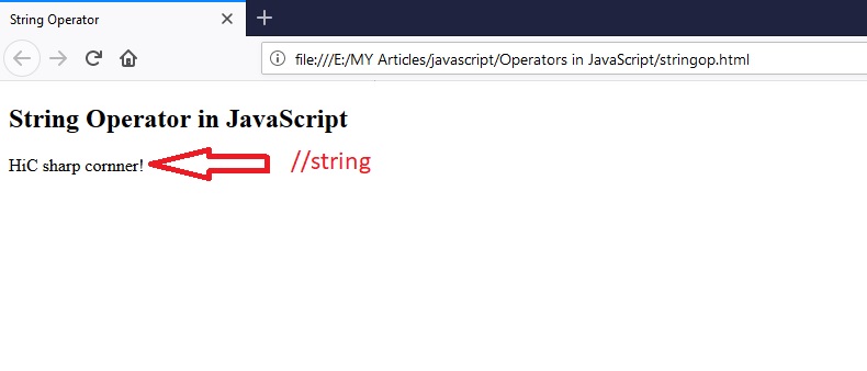Operators in JavaScript