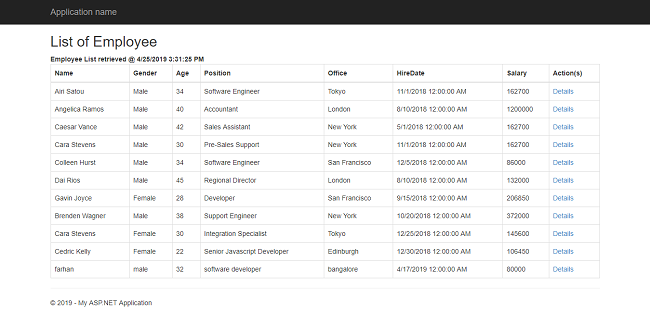 OutputCache In ASP.NET MVC