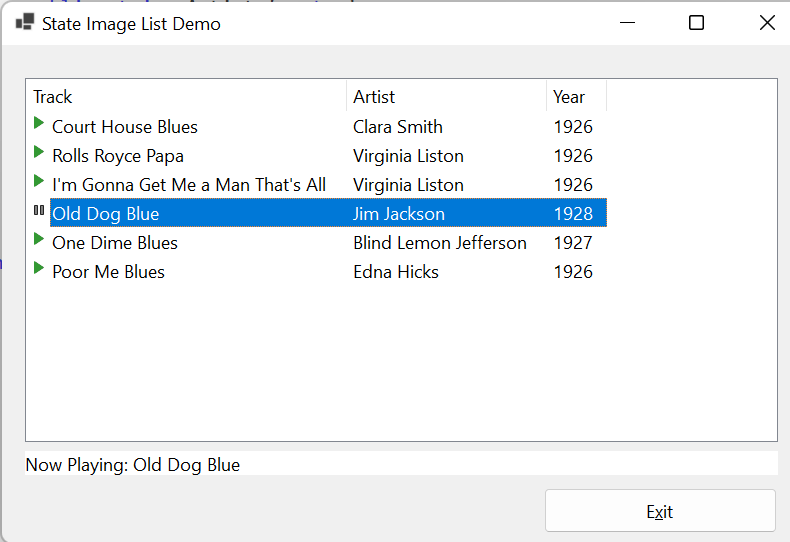State Image List Demo Screenshot