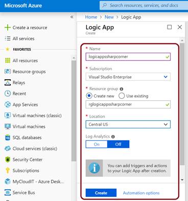 Overview Of Azure Logic App And Create Your First Logic App