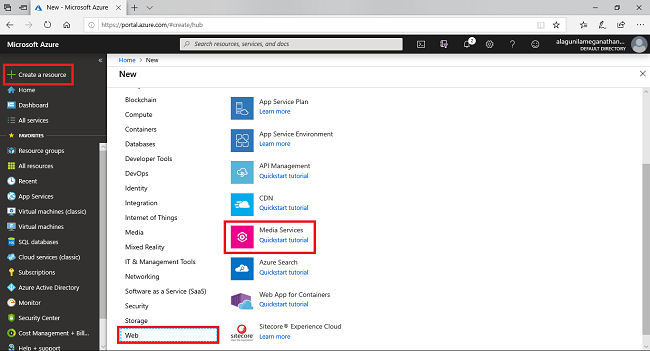Creating Azure Media Services And Uploading Media Files