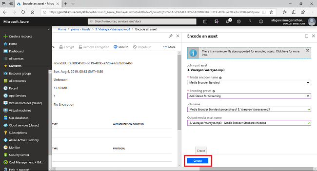 Creating Azure Media Services And Uploading Media Files