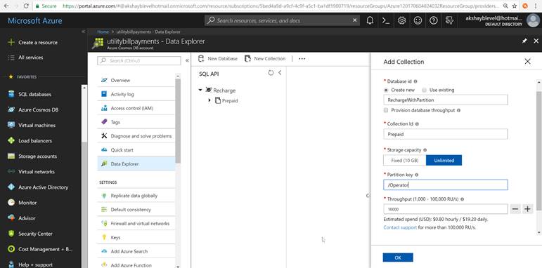 Cosmos DB Partitioning