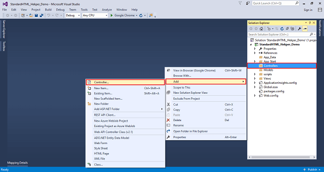 Overview Of Standard HTML Helpers In MVC