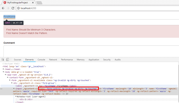 Styling Invalid Input Fields