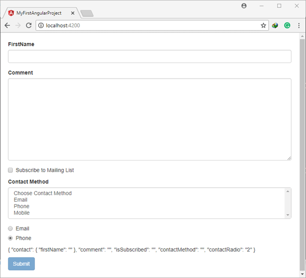 Working With Radio Buttons