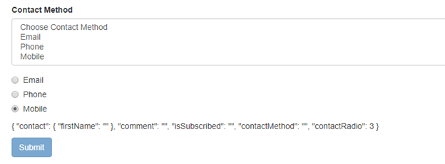 radio button dynamic