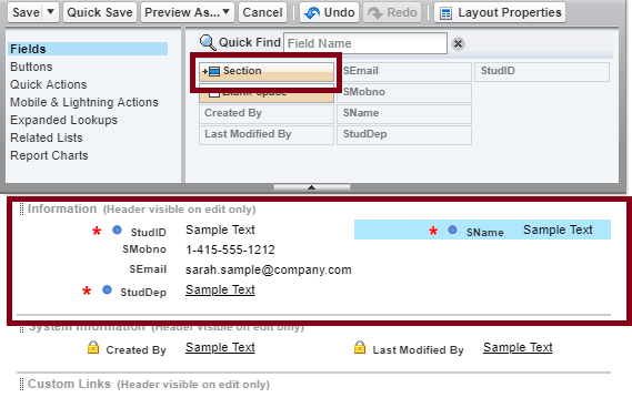 PageLayout In SalesForce