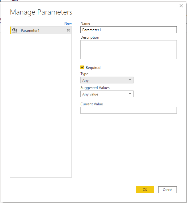 Parameters in Power BI Desktop