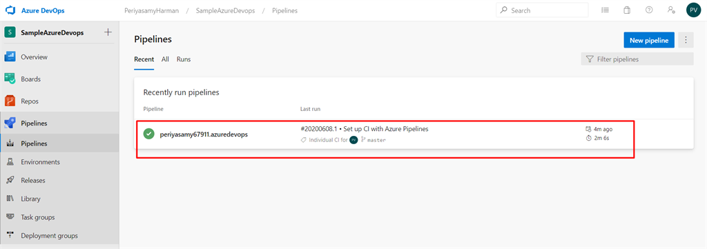 CI/CD Implementation For Simple Web Application Using Azure DevOps