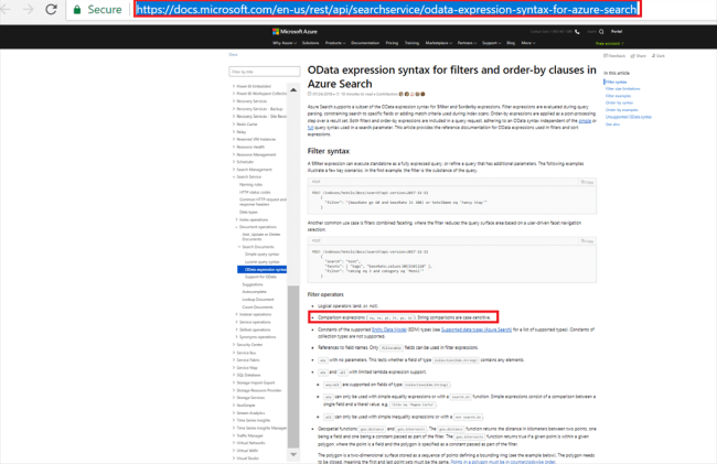Searching The Index In Azure Portal And Implementation Using Visual Studio