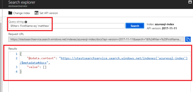 Searching The Index In Azure Portal And Implementation Using Visual Studio