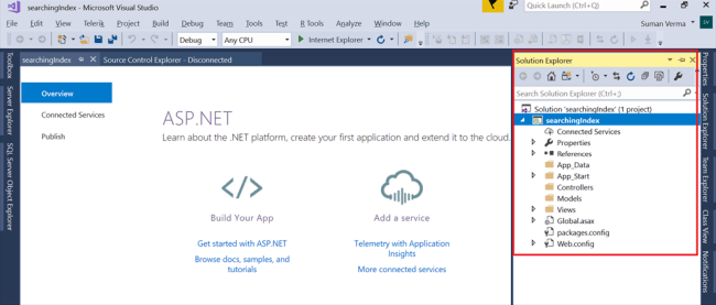 Searching The Index In Azure Portal And Implementation Using Visual Studio