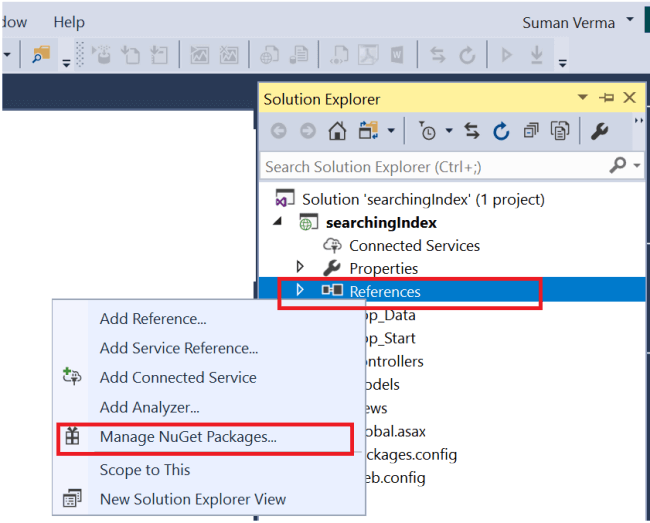 Searching The Index In Azure Portal And Implementation Using Visual Studio