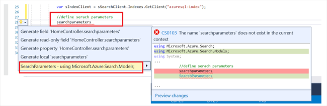 Searching The Index In Azure Portal And Implementation Using Visual Studio