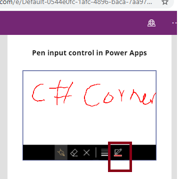 Pen Input Control In Power Apps