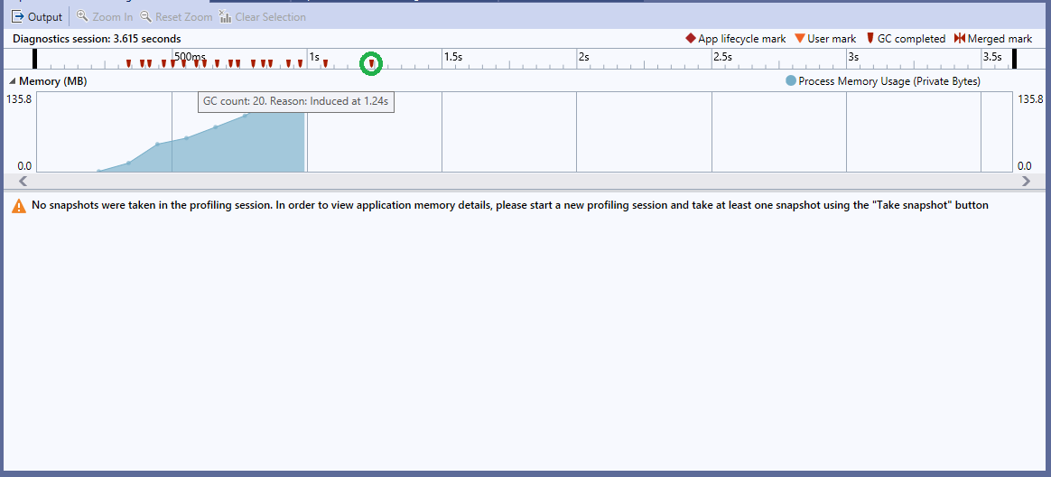 Performance Diagnostics Session Screenshot