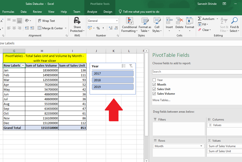 Pivot Tables and Pivot Charts in Excel