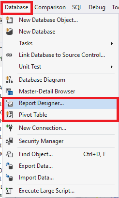 Navigating to the report feature