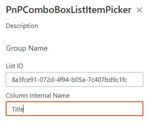 PnP Combo Box List Item Picker In SharePoint Framework
