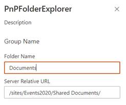 PnP Folder Explorer Control In SharePoint Framework
