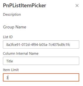 PnP List Item Picker In SharePoint Framework